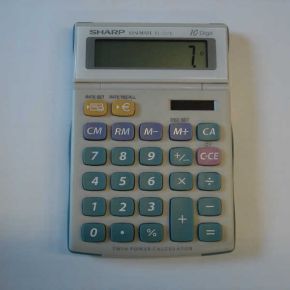 Skaičiuotuvas Sharp EL-331E, 10 skaičių