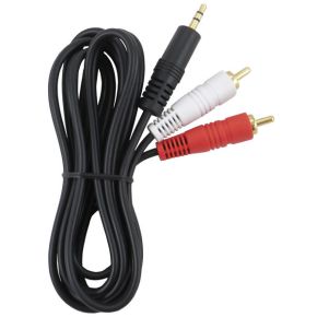 Jungiamasis laidas kabelis 3.5mm stereo kištukas - 2x RCA kištukas 5.0m /auksinis/