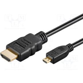 Kabelis High Speed HDMI – micro HDMI 2m, gold