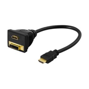Adapteris HDMI to DVI-D + HDMI
