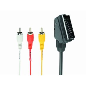 Laidas kabelis Cablexpert 3x RCA kištukas to SCART kištukas 1.8m