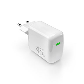 Wall Charger Super Mini GaN USB-C, 45W by Puro White