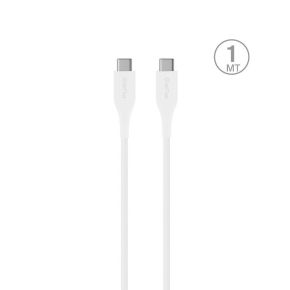Cable USB-C to USB-C USB 2.0, 1m, by Puro White