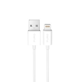 Cable USB to Lightning 2.4A, 1m, by Puro White