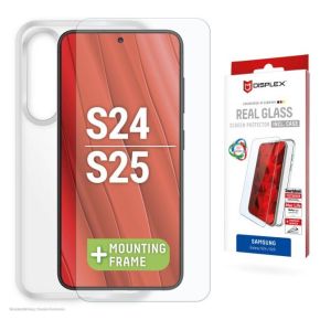 Samsung Galaxy S25/S24 Real Screen Glass + Case By Displex Transparent