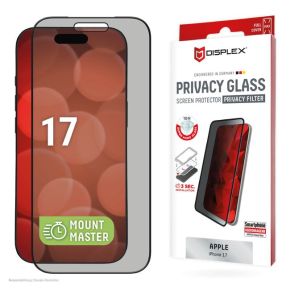Apple iPhone 17 Privacy Screen Glass Full Cover MM By Displex Black