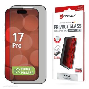 Apple iPhone 17 Pro Privacy Screen Glass Full Cover MM By Displex Black