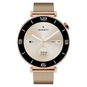 Garett Rose Smartwatch Gold Mesh steel
