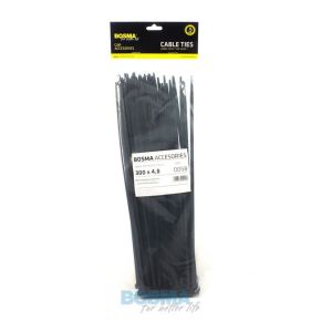 Bosma, kabelio dirželis 4.8x300mm juodas, 100vnt