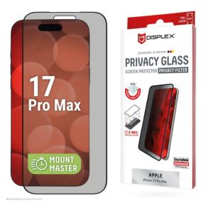 Apple iPhone 17 Pro Max Full Cover 3D Privacy Glass MM By Displex Black