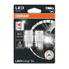 Osram LED lemputės, W21/5W T20 W3x16q, Raudona, 2vnt. 7515DRP-02B