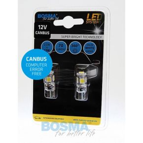 Bosma, lemputė CANBUS T10, W5W  5xSMD5050