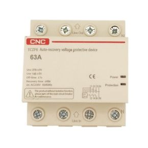 Įtampos apsaugos relė, 3P+N, 63A, 230V, su atsistatymo funkcija