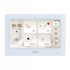 IP domofono monitorius 7 col. Wi-Fi,1024x600,Micro SD kortelės prievadas,PoE(802.3af) baltas, SIP