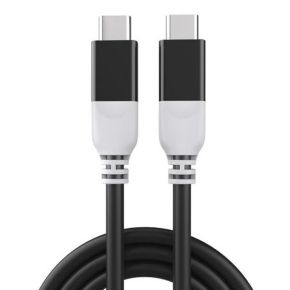 Kabelis USB-C - USB-C, PD100W, 40Gbps, USB4 (juodas, 3m)