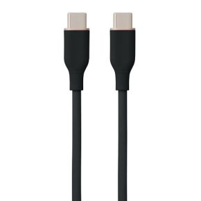 Silikoninis kabelis USB Type-C - Type-C, 60W (juodas, 2m)