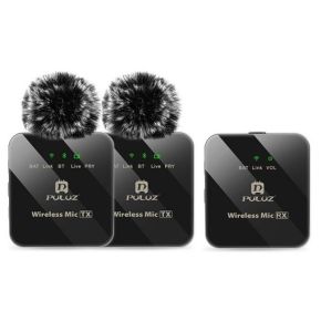 Bevielis skaitmeninis dvigubas mikrofonas, prisegamas, OTG USB Type-C, Lightning