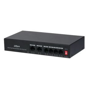 PoE šakotuvas 100Mbps 4portų+2 100Mbps uplink, 36W