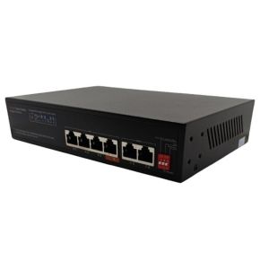 PoE šakotuvas 1000Mbps 4portų +2G uplink