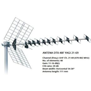 Antena DTX-48F Yagi 21-69 Black Black