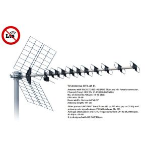 Antena DTX-48FL Yagi LTE 21-60  Black