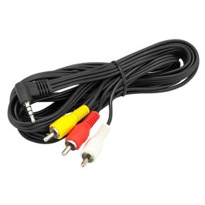 Laidas 1x3.5mm 4P minijack-3xRCA 2.5m