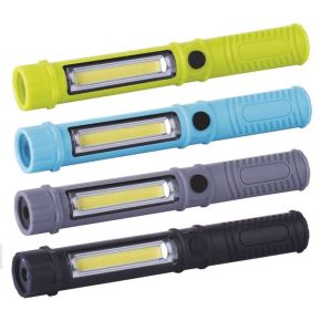 Rankinis žibintuvėlis 3W COB LED + 1 LED, 3x AAA