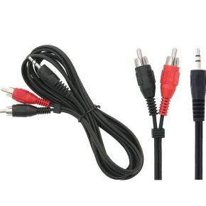 Laidas 1x3.5mm ST minijack-2xRCA 1.8m
