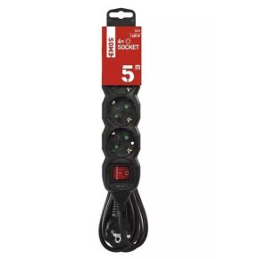 Tinklo ilgiklis 4 roz. 5 m. su jungikliu (įžem) 1.5 mm2