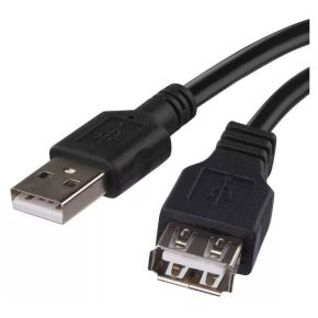 Laidas  USB 2.0 A/M-A/F 2 m juodas