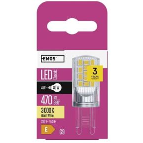 LED lemputė EMOS JC 4W G9 470lm WW