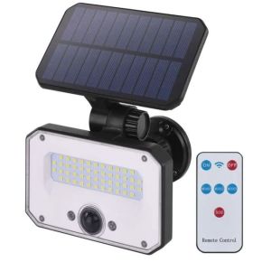LED prožektorius SPILO 1500lm su PIR jutikliu, saulės panele ir stovu WW