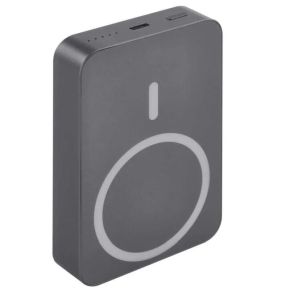 Nešiojamas įkroviklis (powerbank) EMOS 10000mAh USB-C+bevielis įkrovimas juodas