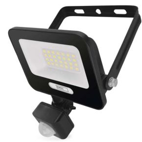 LED prožektorius GLARO 20W 2000lm IP54 NW su PIR baltas