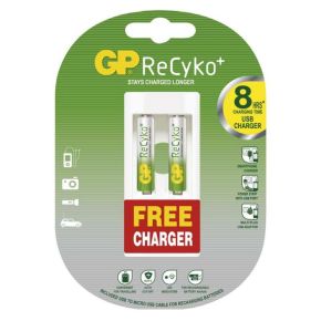 Įkroviklis Free GP USB U211, 2xAA ReCyko