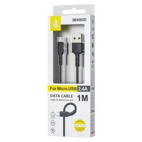 Laidas OnePlus USB-micro USB 1m 2.4A juodas