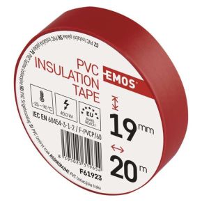 PVC izoliacinė juosta EMOS 19/20 (raudona)
