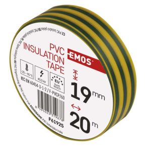 PVC izoliacinė juosta EMOS 19/20 (žalia/geltona)