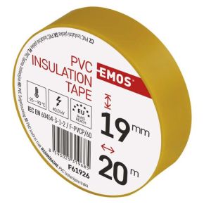 PVC izoliacinė juosta EMOS 19/20 (geltona)