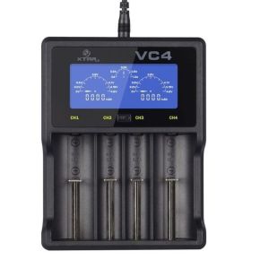 Akumuliatorių įkroviklis XTAR VC4 Li-Ion/NiMh 18650/32650 USB