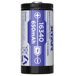 Akum.  XTAR 16340-65PCM Li-Ion 3.7V 650mAh 1.95A su apsauga
