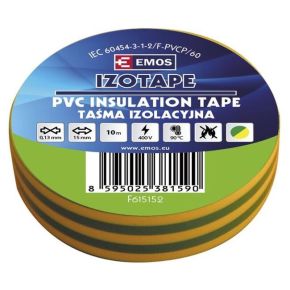 PVC. izoliacinė juosta Izotape 15/10 (žalia/geltona)