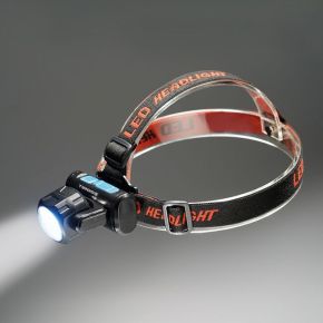 Žibint. ant galvos 2W LED/3W COB, 150 lm, 1200mAh