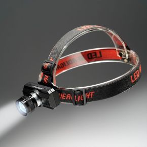 Žibint. ant galvos 2W LED, 90 lm, 1200mAh, zoom