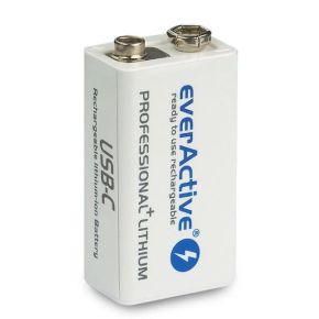 Akum. everActive 6F22/9V Li-Ion 7.4V 550mAh su USB-C
