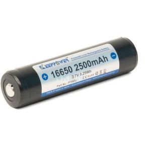 Akum. Keeppower 16650 Li-ion 3.6V 2500mAh su apsauga