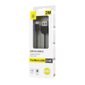 Laidas USB-A+micro USB 2m 2.4A OnePlus juodas