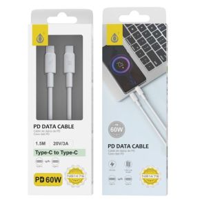 Laidas OnePlus USB-C + USB-C 3A 1.5m baltas