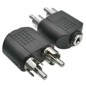 Perėjimas-adapteris 2x RCA kištukai - RCA lizdas