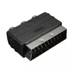 Adapteris / perėjimas SCART to 3x RCA | SCART kištukas - 3x RCA lizdai